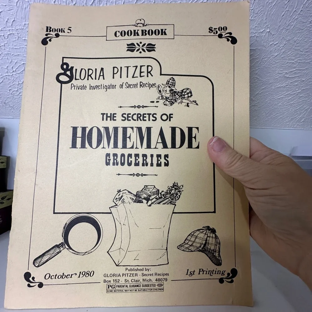 Gloria Pitzer Secrets of Homemade Groceries Cookbook 1980 1st Printing Book 5